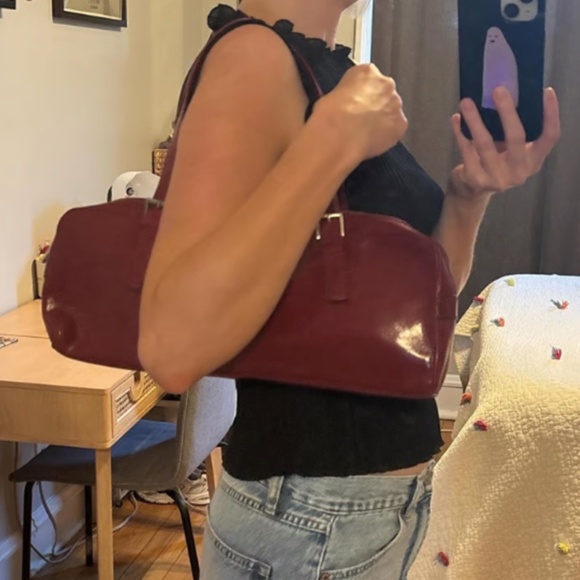 Hobo International Burgundy Vintage Y2K East West Bag - Picture 7 of 7